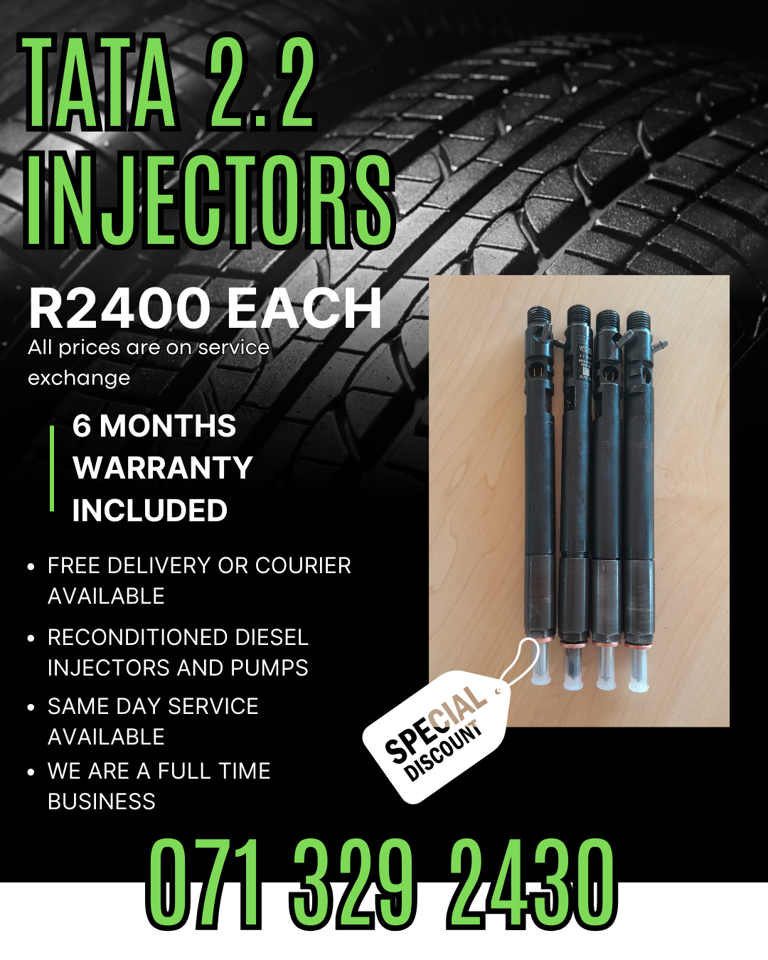 TATA 2.2 INJECTORS FOR SALE WITH WARRANTY INCLUDED IN - Private Seller TATA 2.2 INJECTORS FOR SALE WITH WARRANTY INCLUDED IN - Private Seller