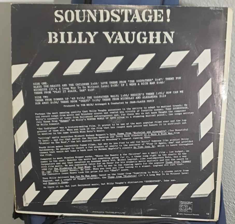 Billy Vaughn - Sounstage Lp record