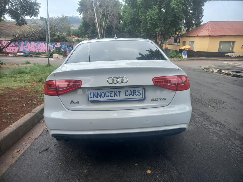 2014 AUDI A4 2.0 TDI DIESEL, AUTOMATIC, WHITE COLOR, MILEAGE 95000KMS. SPARE KEY, LS