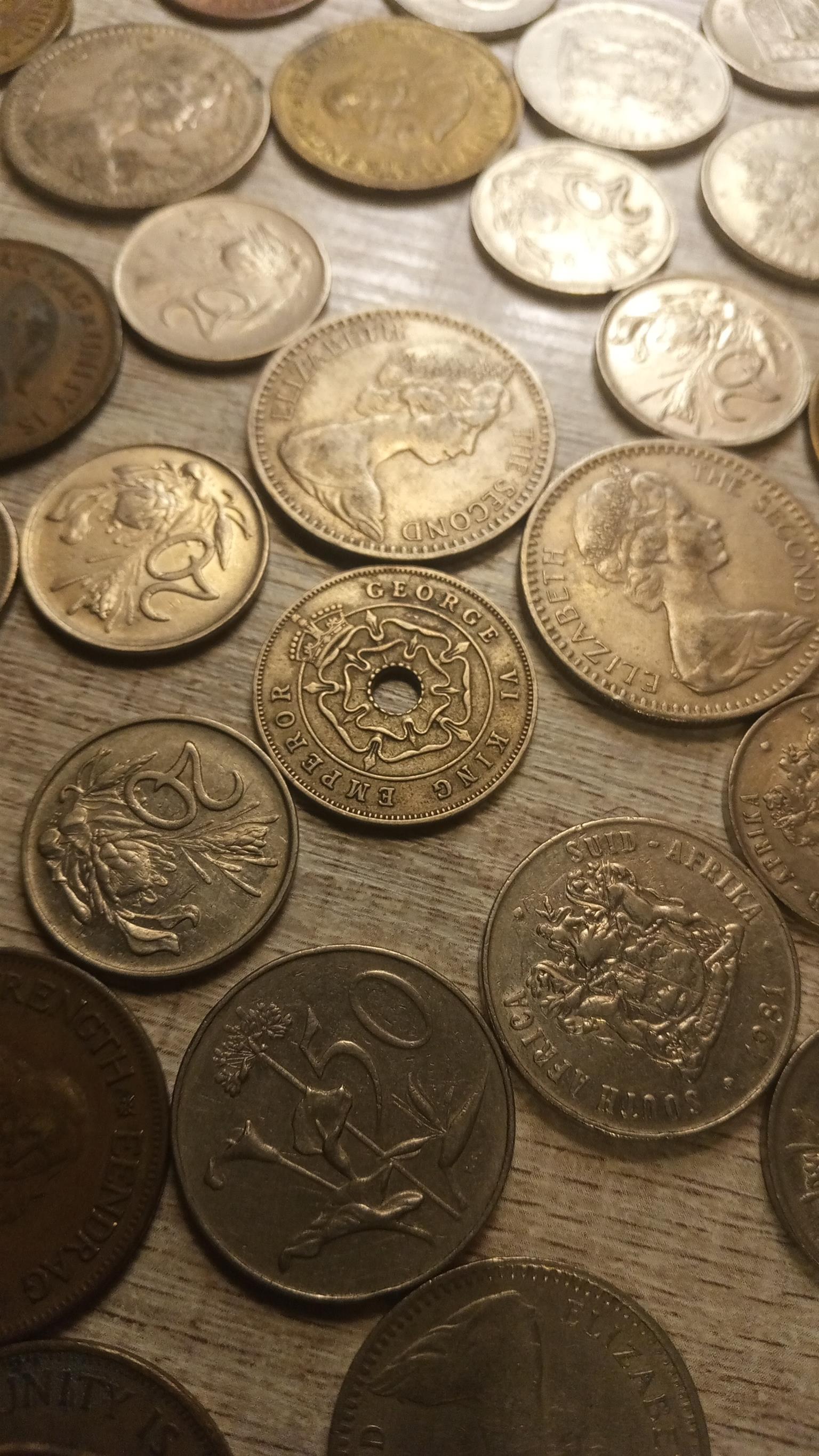 SA, Rhodesia, British, German , USA, French, Hong kong , Netherlands coins sale