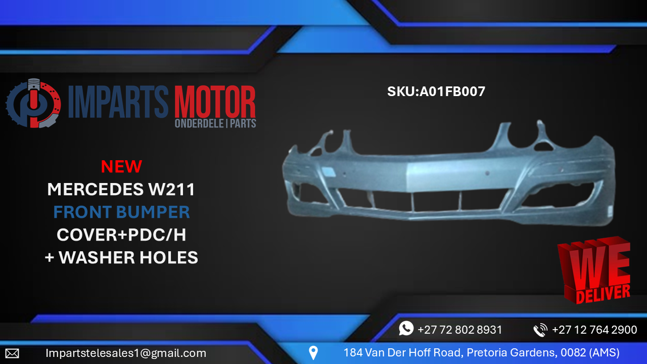 NEW MERCEDES W211 FRONT BUMPER COVER + WASHER HOLES FOR SALE!!!!!! - Private Seller