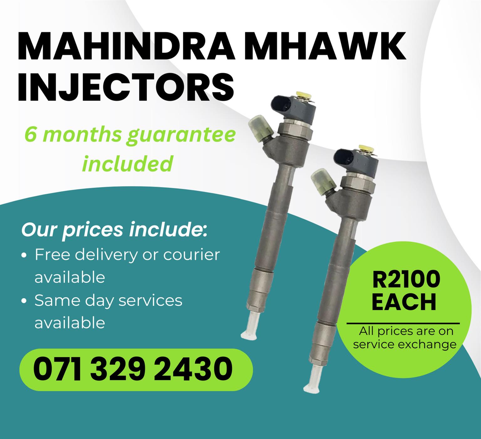 MAHINDRA MHAWK DIESEL INJECTORS FOR SALE WITH WARRANTY - Private Seller