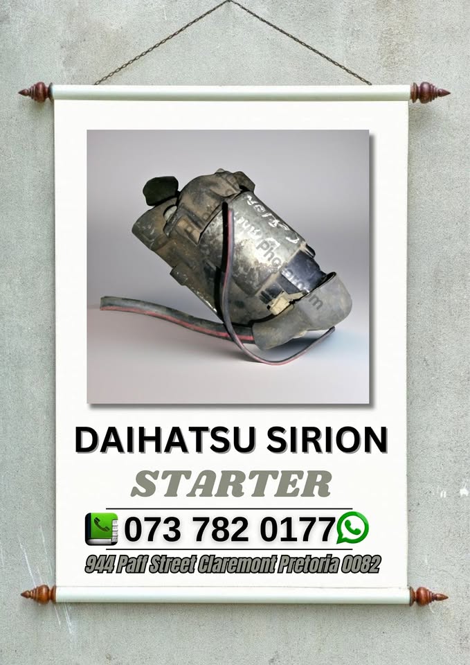 Daihatsu sirion starter for sale Contact me for the prices - Private Seller