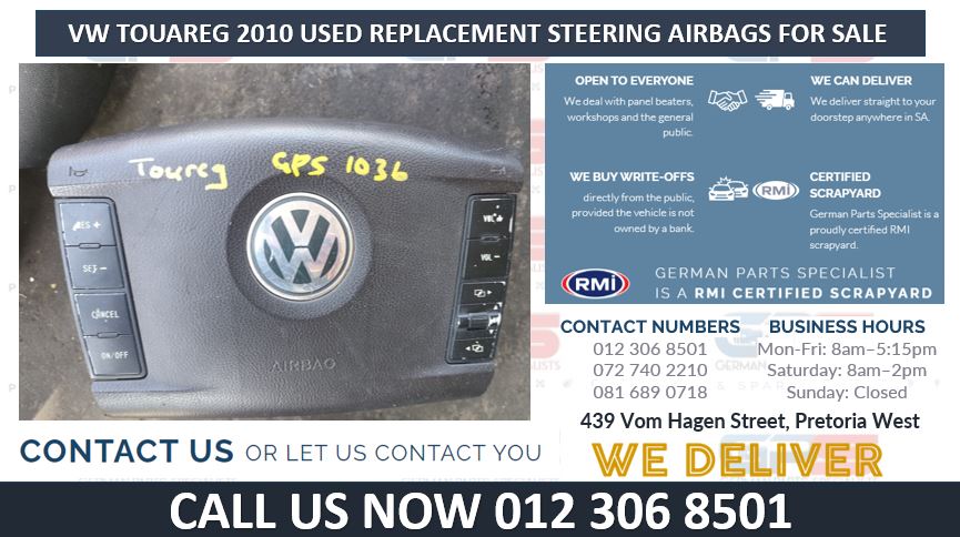 VW TOUAREG 2010 USED REPLACEMENT STEERING AIRBAGS FOR SALE - Private Seller VW TOUAREG 2010 USED REPLACEMENT STEERING AIRBAGS FOR SALE - Private Seller