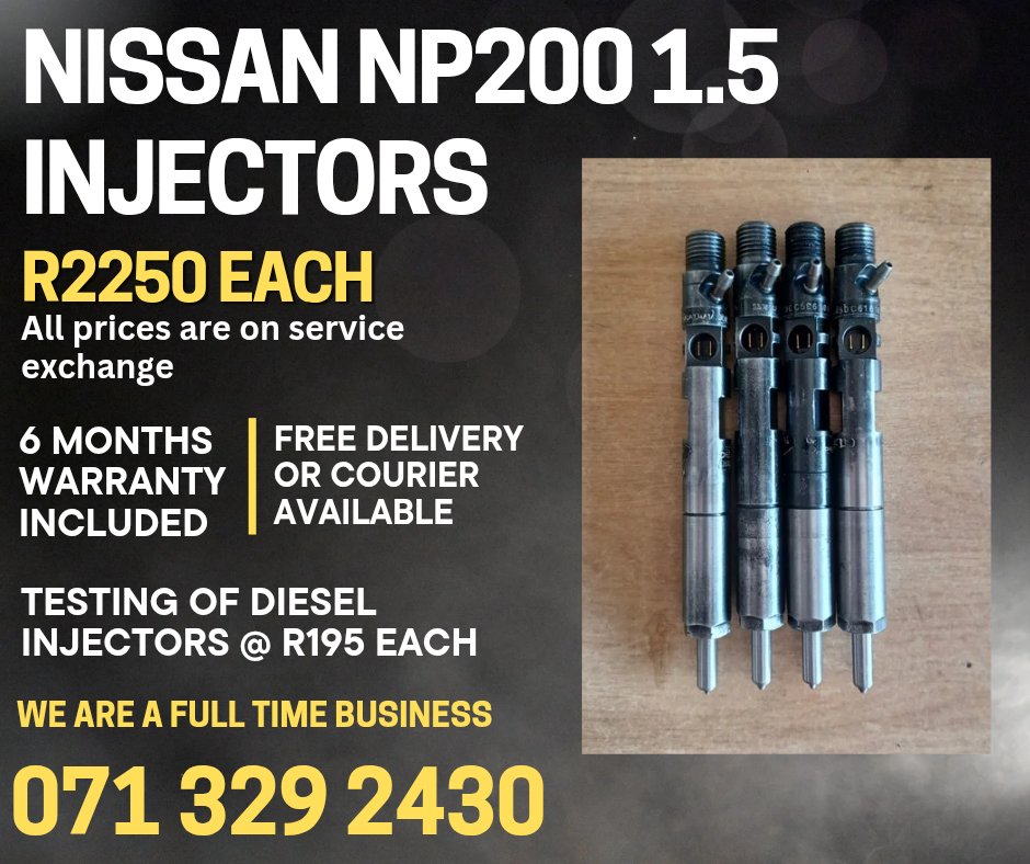NISSAN NP200 1.5 INJECTORS FOR SALE WITH WARRANTY - Private Seller NISSAN NP200 1.5 INJECTORS FOR SALE WITH WARRANTY - Private Seller