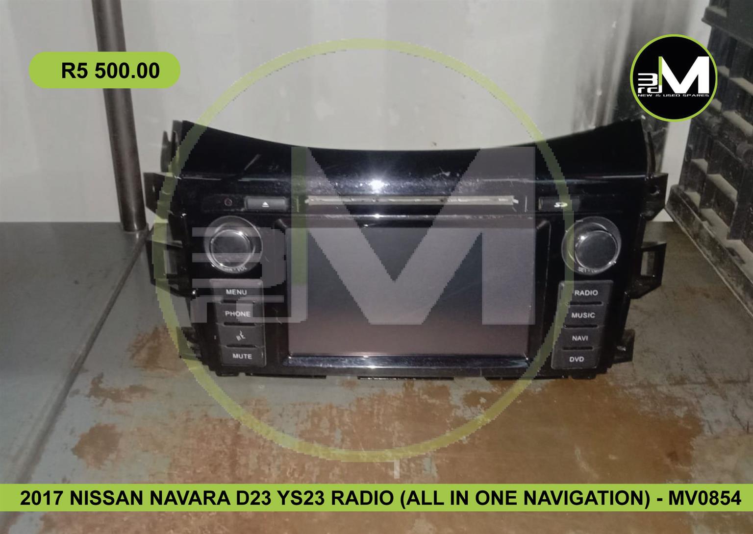 2017 NISSAN NAVARA D23 YS23 RADIO (ALL IN ONE NAVIGATION) - MV0854 - Private Seller