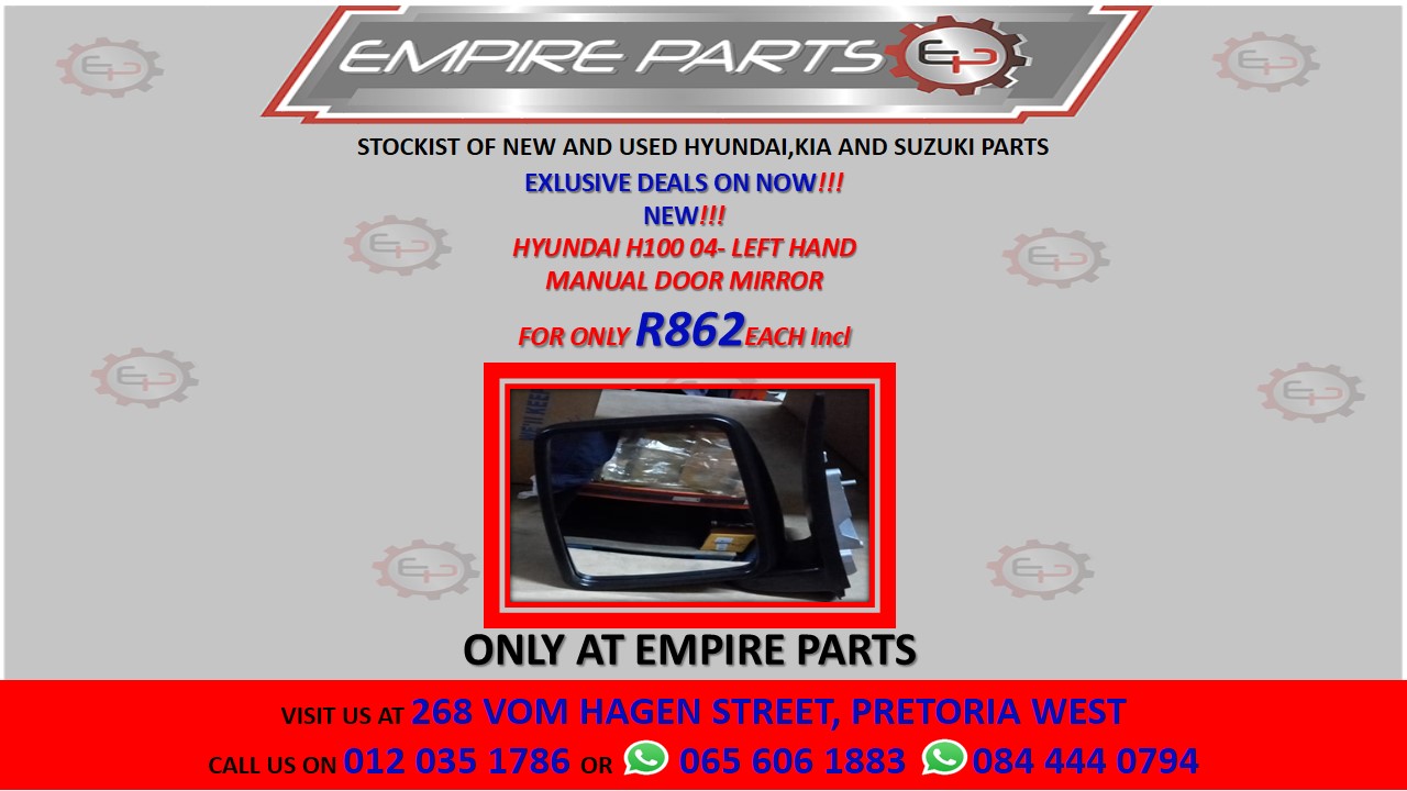 HYUNDAI H100 04- LEFT HAND MANUAL DOOR MIRROR - Private Seller HYUNDAI H100 04- LEFT HAND MANUAL DOOR MIRROR - Private Seller