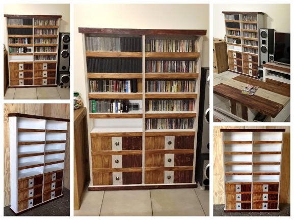 Weathered CD rack