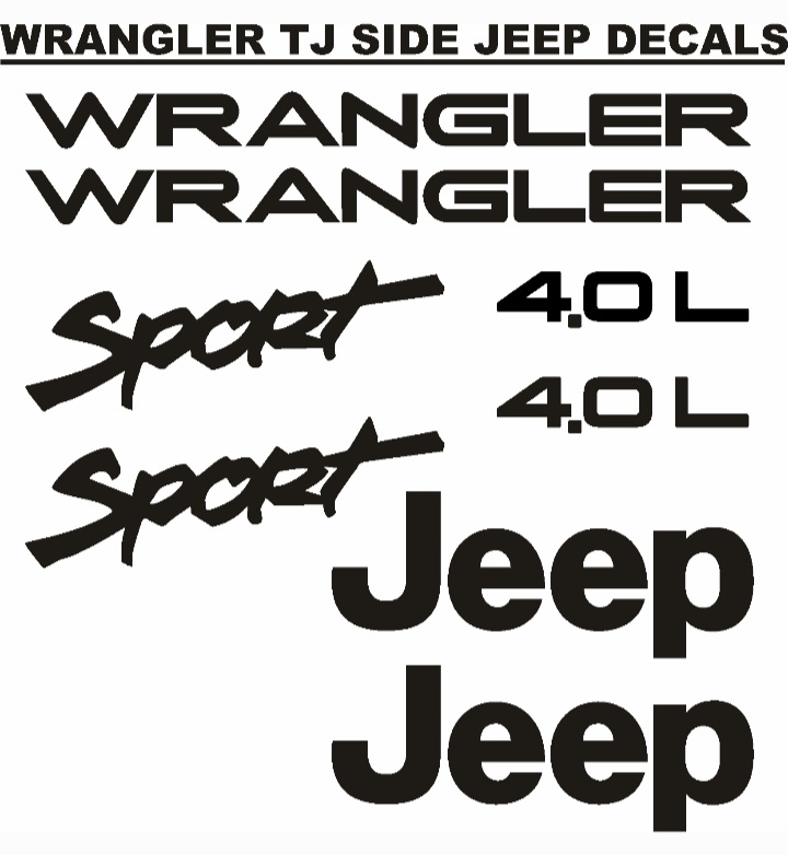 Jeep Wrangler TJ stickers decals - Private Seller