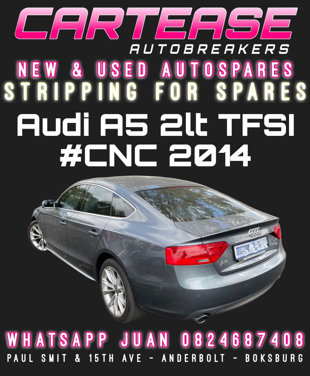 AUDI A5 2LT TFSI #CNC 2014 STRIPPING FOR SPARES - Private Seller AUDI A5 2LT TFSI #CNC 2014 STRIPPING FOR SPARES - Private Seller