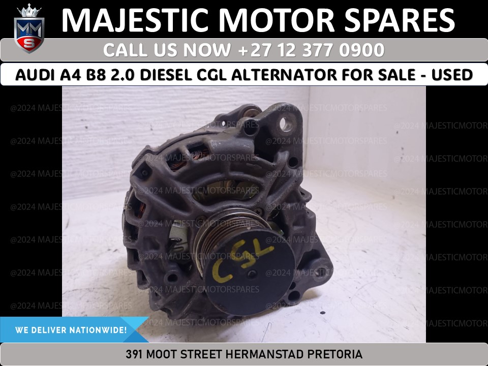 Audi A4 B8 2.0 Diesel CGL Alternator - Used for Sale - Private Seller Audi A4 B8 2.0 Diesel CGL Alternator - Used for Sale - Private Seller