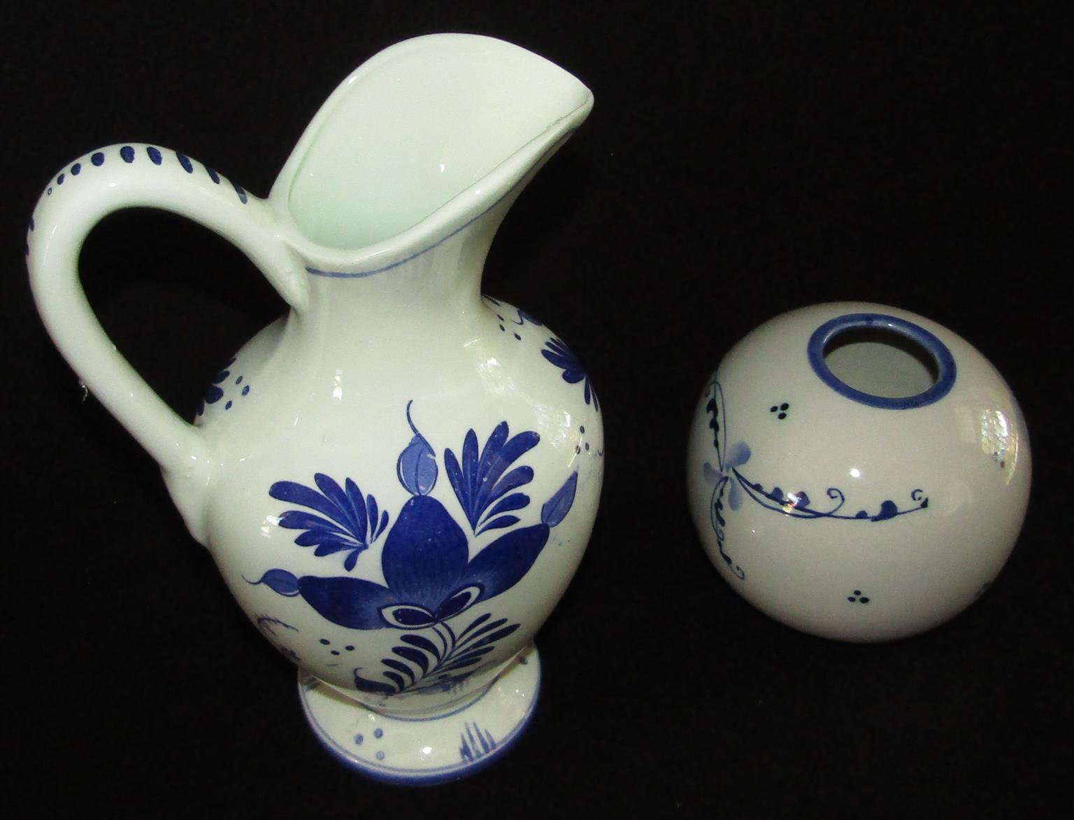 Fine Porcelain Dutch Pitcher and Bowl Fine Porcelain Dutch Pitcher and Bowl