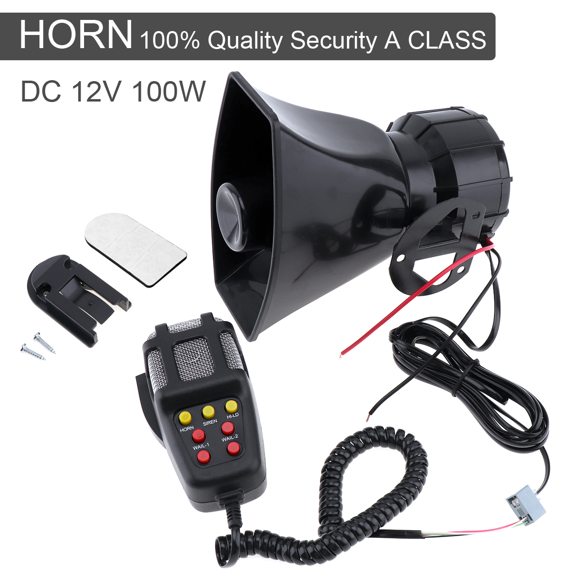 Portable Loudspeaker Microphone 12VDC Car Alarm Siren Horn. Brand New Products