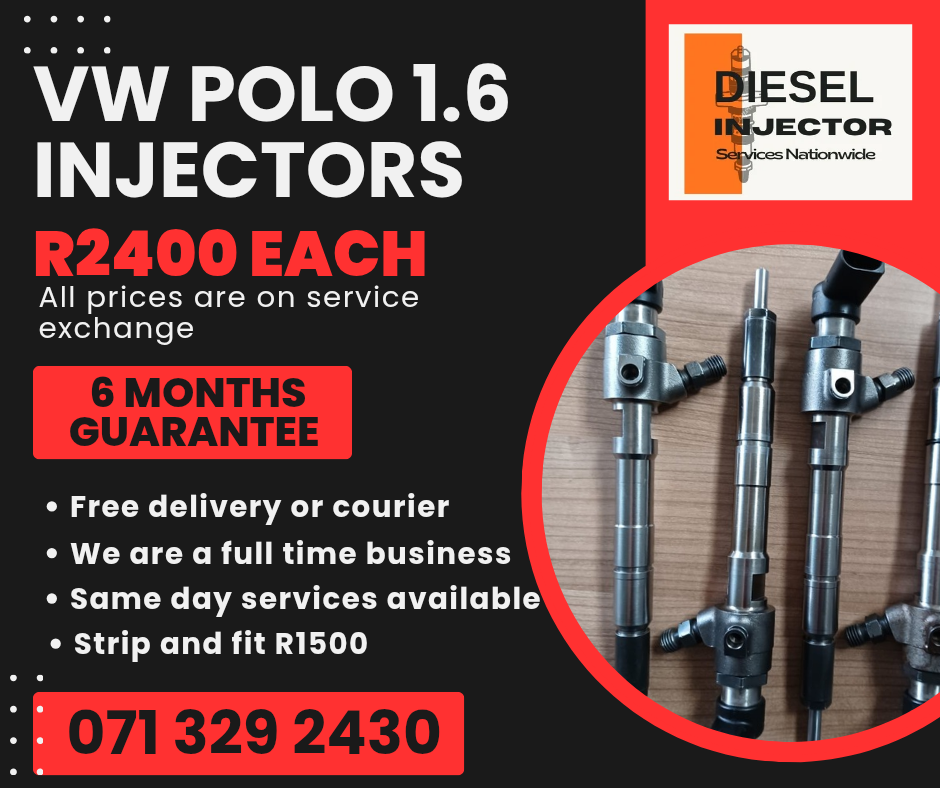 VW POLO 1.6 DIESEL INJECTORS FOR SALE WITH WARRANTY - Private Seller