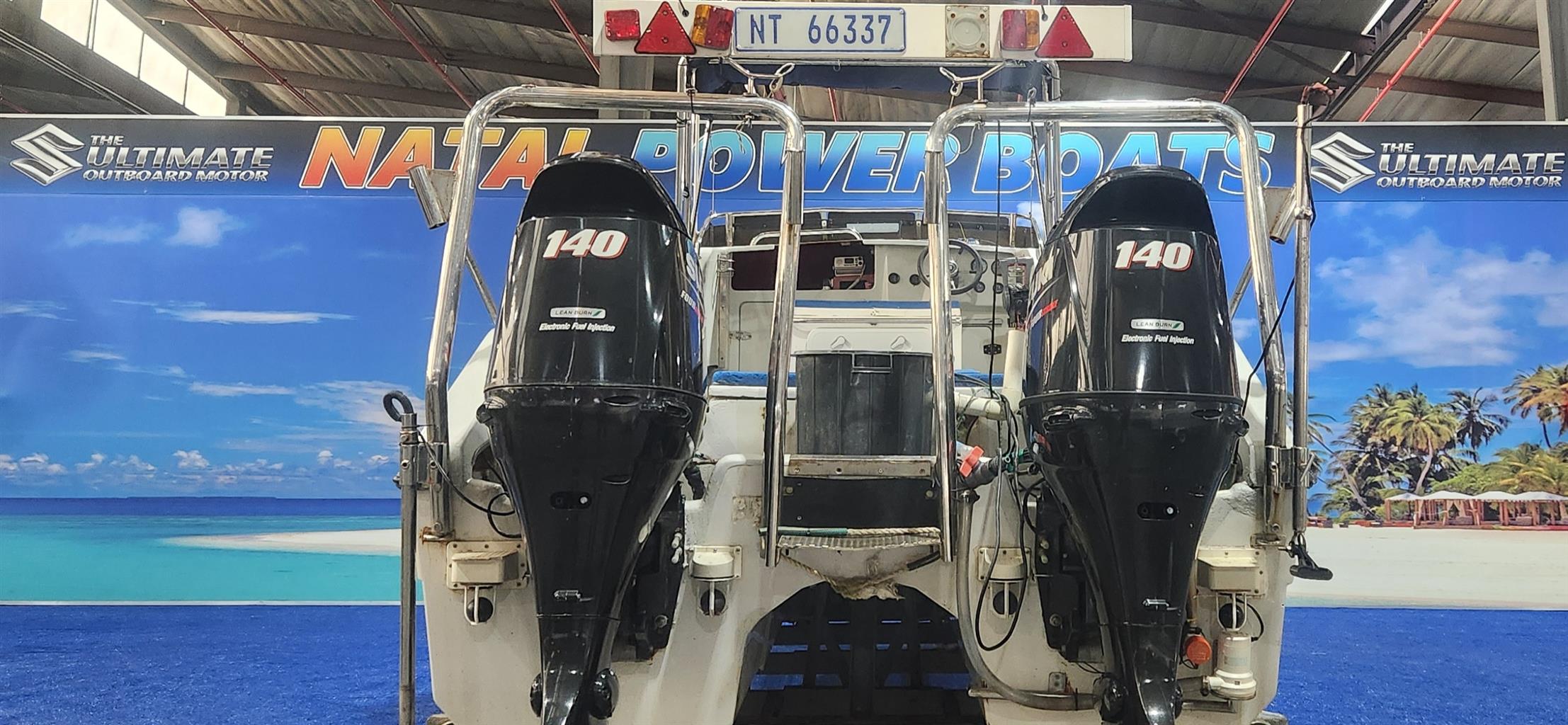 TOMCAT 22 FT ON TRAILER 2 X 140 SUZUKI 4 STROKES 1400 HOURS