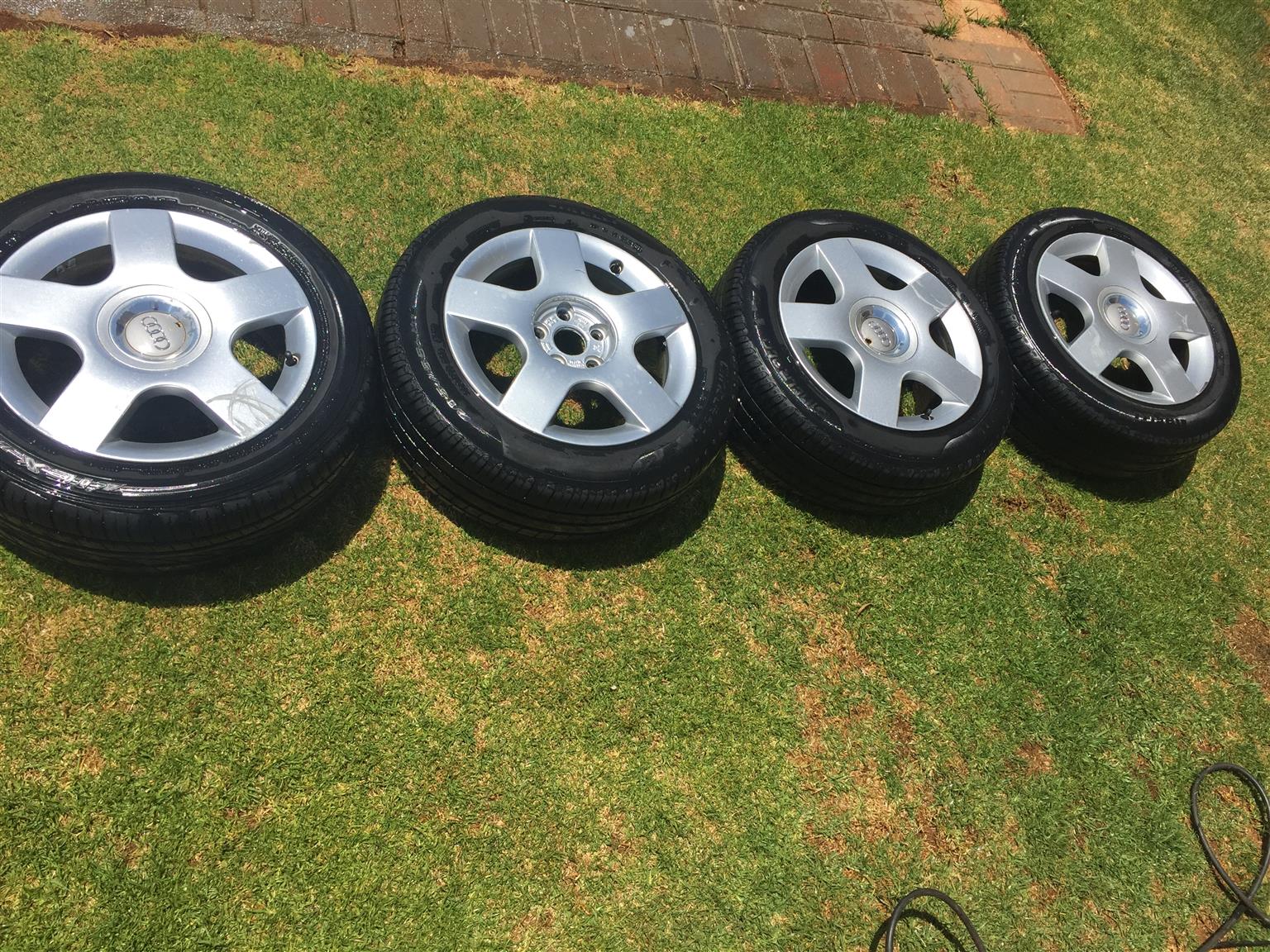 Audi A3 Rims And Tyres 5 55 R16 60 Thread Left Junk Mail