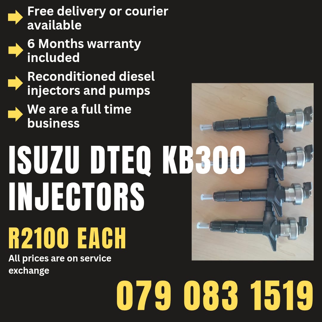 ISUZU DTEQ KB300 INJECTORS FOR SALE WITH WARRANTY INCLUDED - Private Seller ISUZU DTEQ KB300 INJECTORS FOR SALE WITH WARRANTY INCLUDED - Private Seller