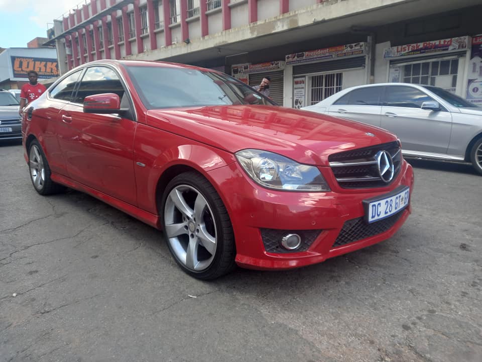 2014 MERCEDES BENZ C180 COUPE PETROL, AUTOMATIC TRANSMISSION, RED COLOR