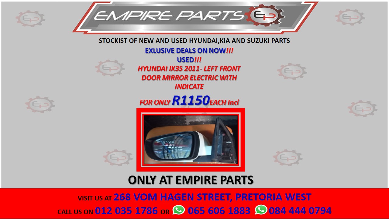 HYUNDAI IX35 2011 LEFT FRONT DOOR MIRROR ELECTRIC WITH INDICATE - Private Seller HYUNDAI IX35 2011 LEFT FRONT DOOR MIRROR ELECTRIC WITH INDICATE - Private Seller