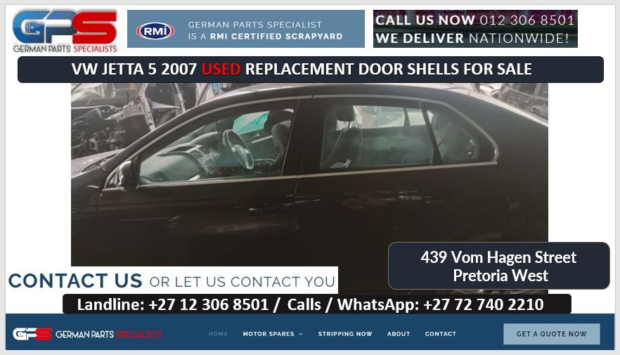 VW Jetta 5 2007 USED replacement door shells for sale - Private Seller VW Jetta 5 2007 USED replacement door shells for sale - Private Seller