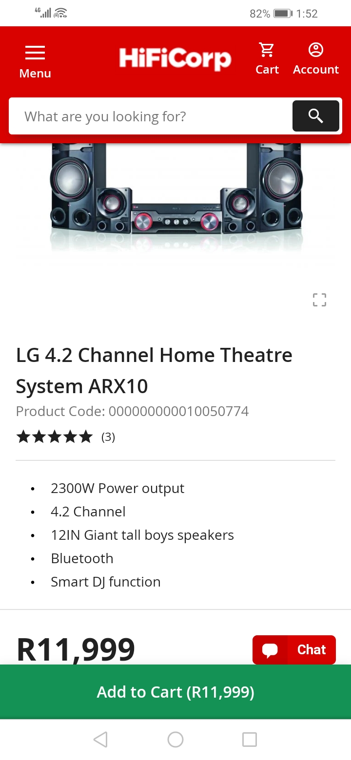 LG 4.2 Channel Component sound system 