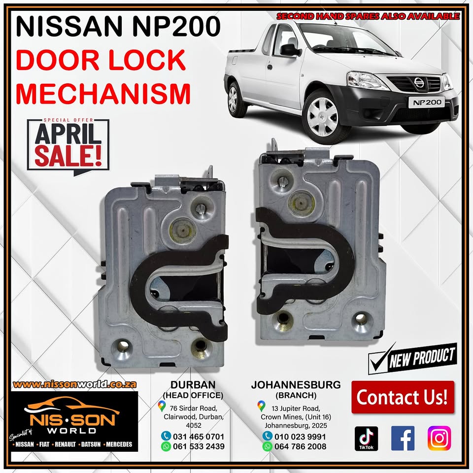 NISSAN NP200 DOOR LOCK MECHANISM - Private Seller NISSAN NP200 DOOR LOCK MECHANISM - Private Seller