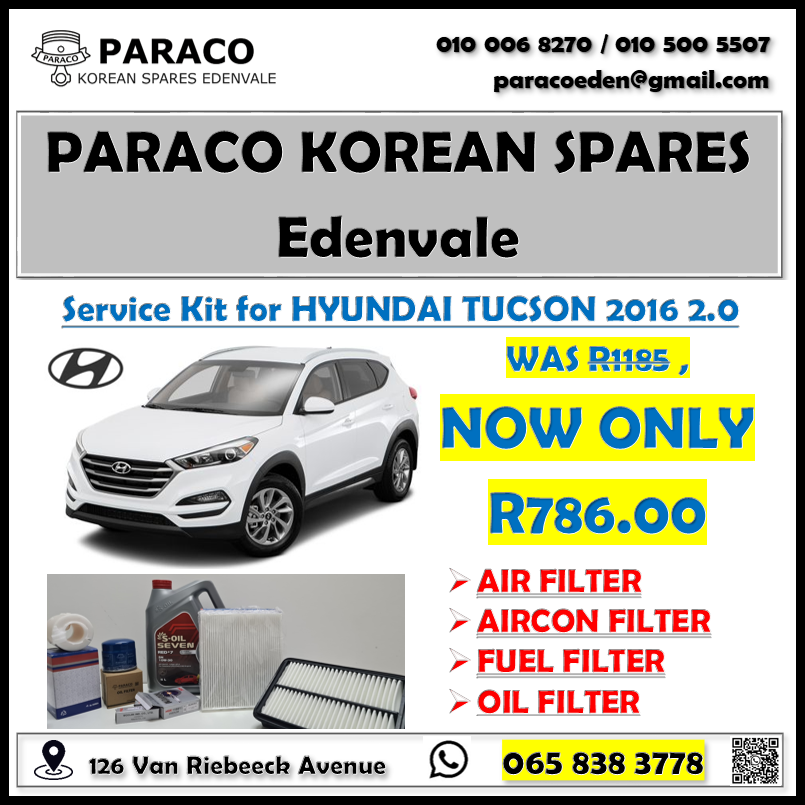 SERVICE KIT FOR HYUNDAI TUCSON 2016 2.0L - Private Seller