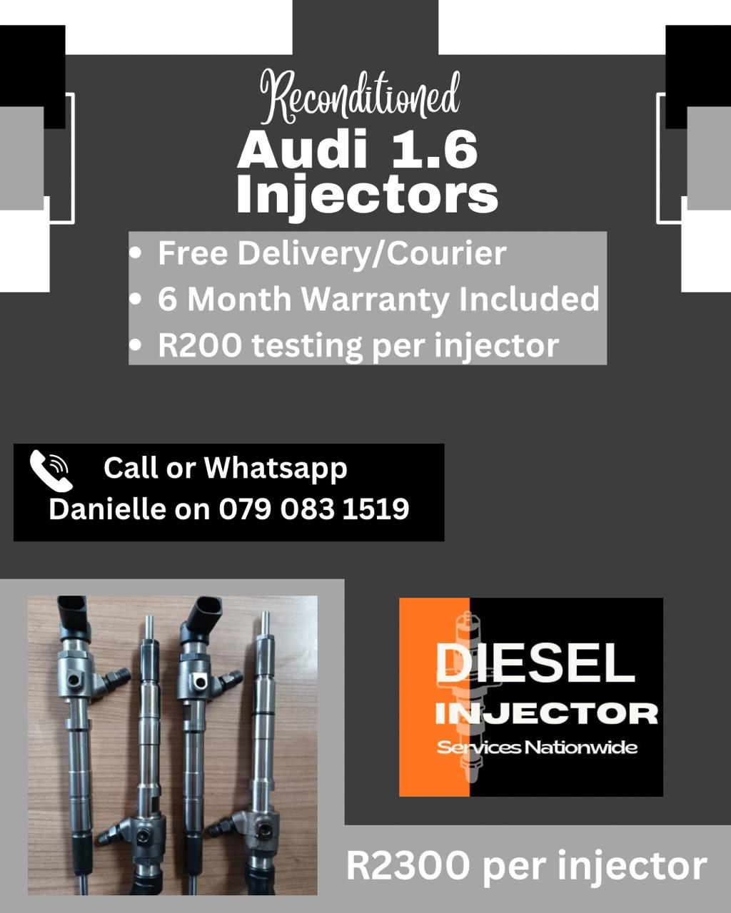AUDI 1.6 INJECTORS FOR SALE WITH WARRANTY INCLUDED - Private Seller AUDI 1.6 INJECTORS FOR SALE WITH WARRANTY INCLUDED - Private Seller