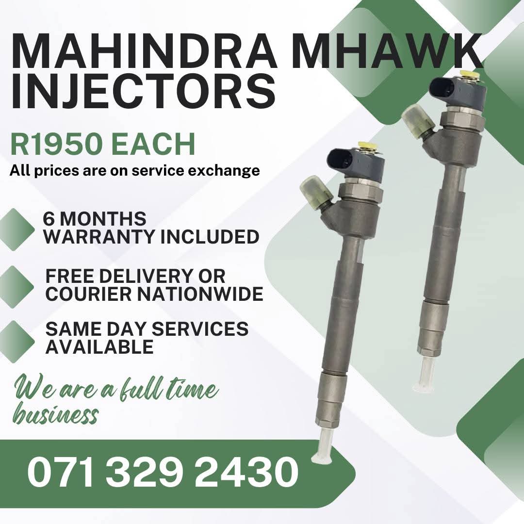 MAHINDRA MHAWK 2.2 INJECTORS FOR SALE WITH WARRANTY INCLUDED - Private Seller MAHINDRA MHAWK 2.2 INJECTORS FOR SALE WITH WARRANTY INCLUDED - Private Seller