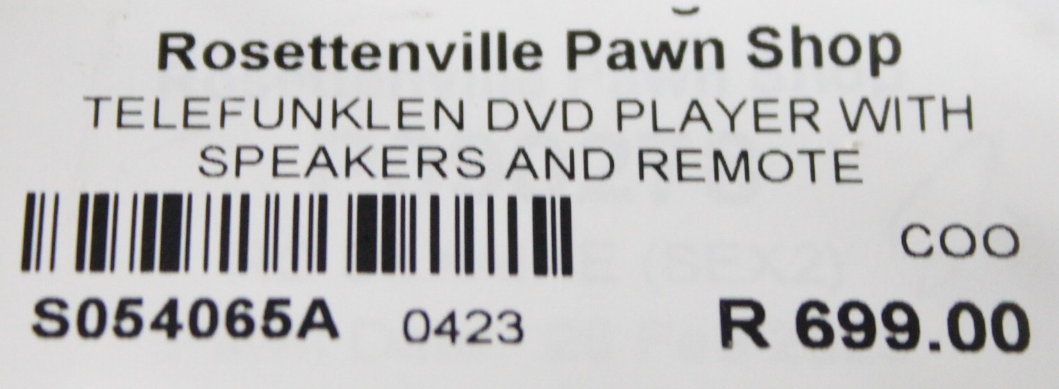 Telefunken dvd player with speakers S054065A #Rosettenvillepawnshop