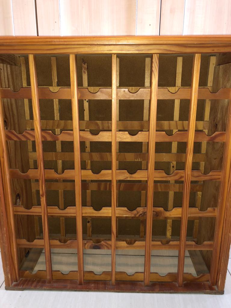 Large freestanding Solidwood wine rack - great man cave decor piece!