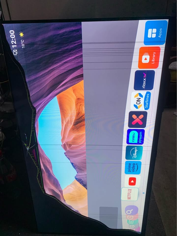 Dixon 42 inch smart tv got ink on screen inside