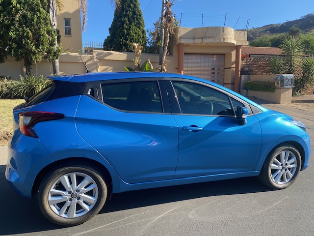 Blue Nissan Micra 900T Acenta