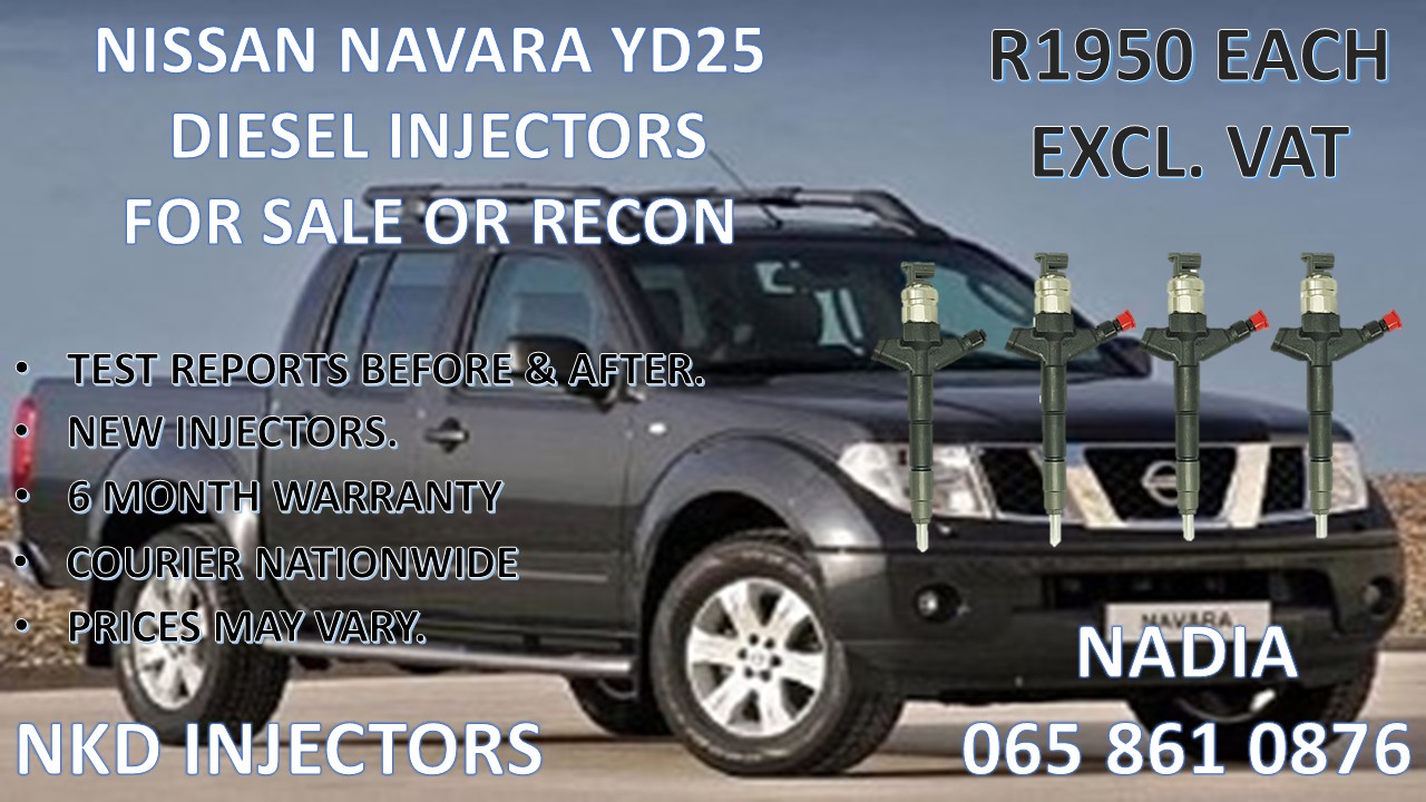 DIESEL INJECTORS FOR SALE FOR NISSAN NAVARA YD25 - Private Seller DIESEL INJECTORS FOR SALE FOR NISSAN NAVARA YD25 - Private Seller