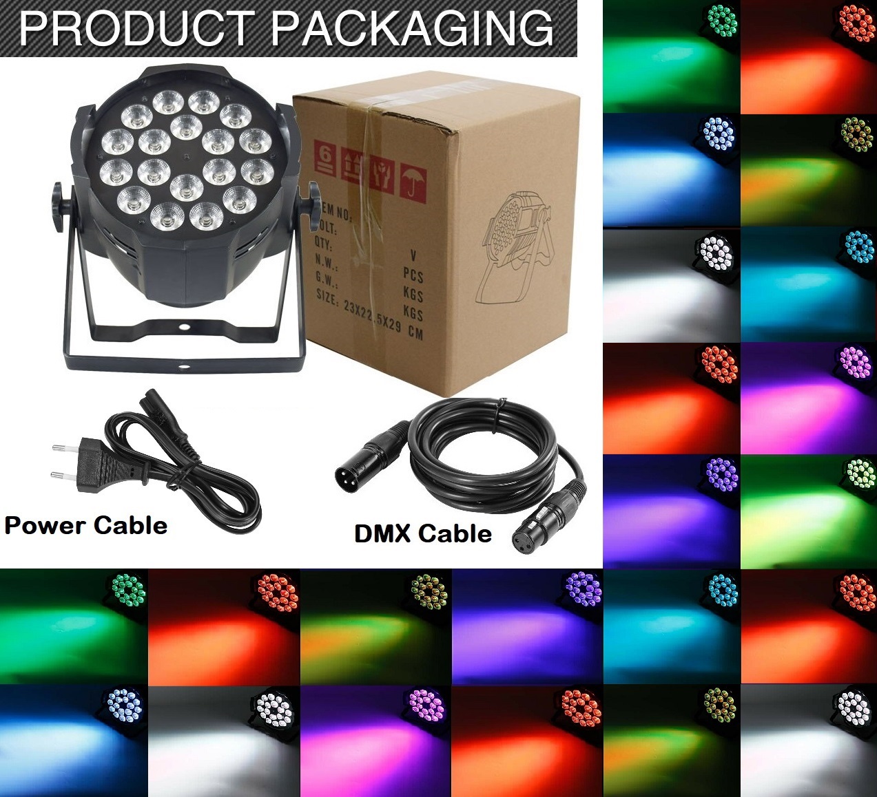 Professional Disco Stage DJ Party Wash LED Light DMX512 PARCAN 6in1 RGBWA-UV.NEW