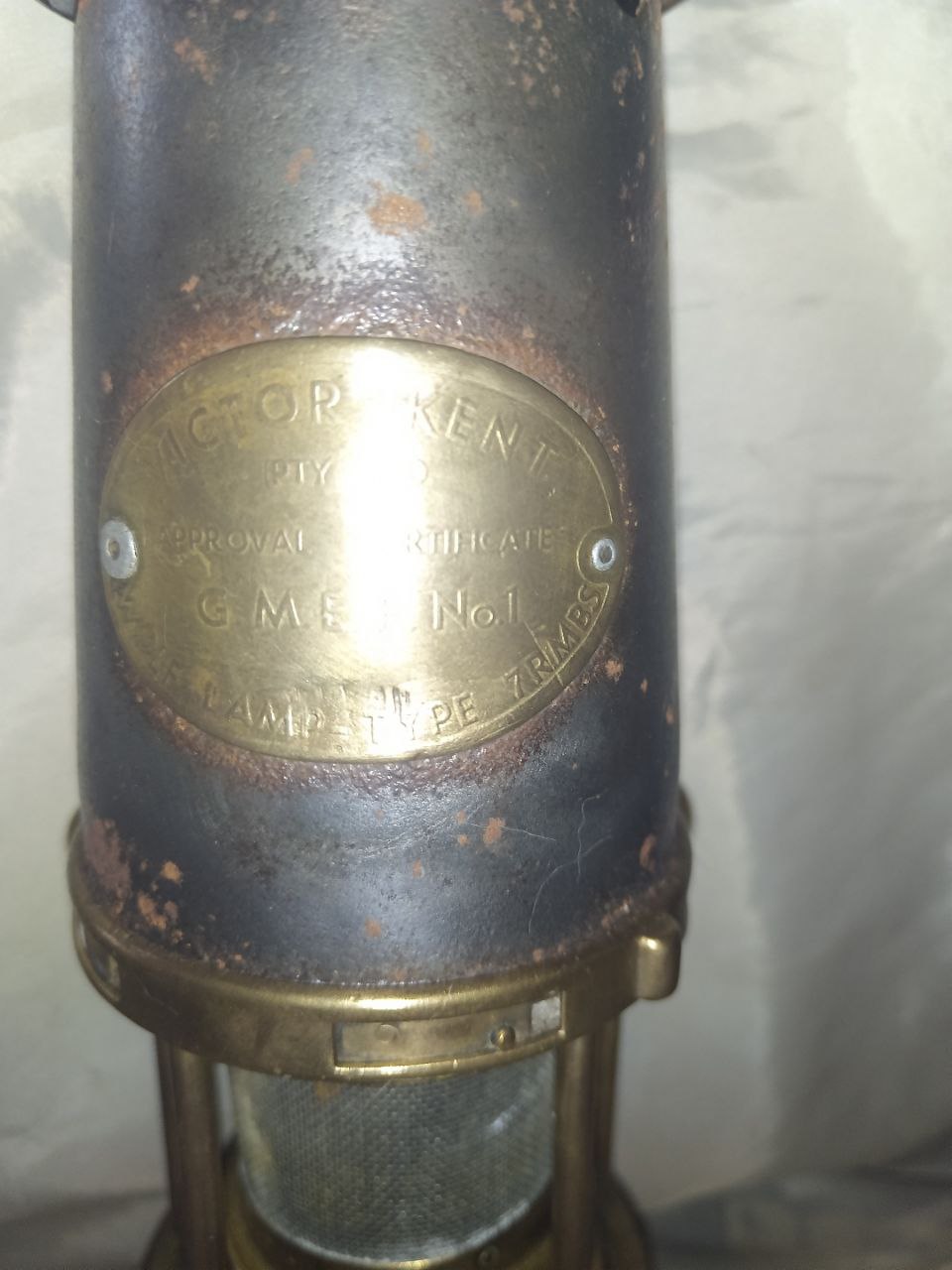 Antique Wolf safety mining lamp no1