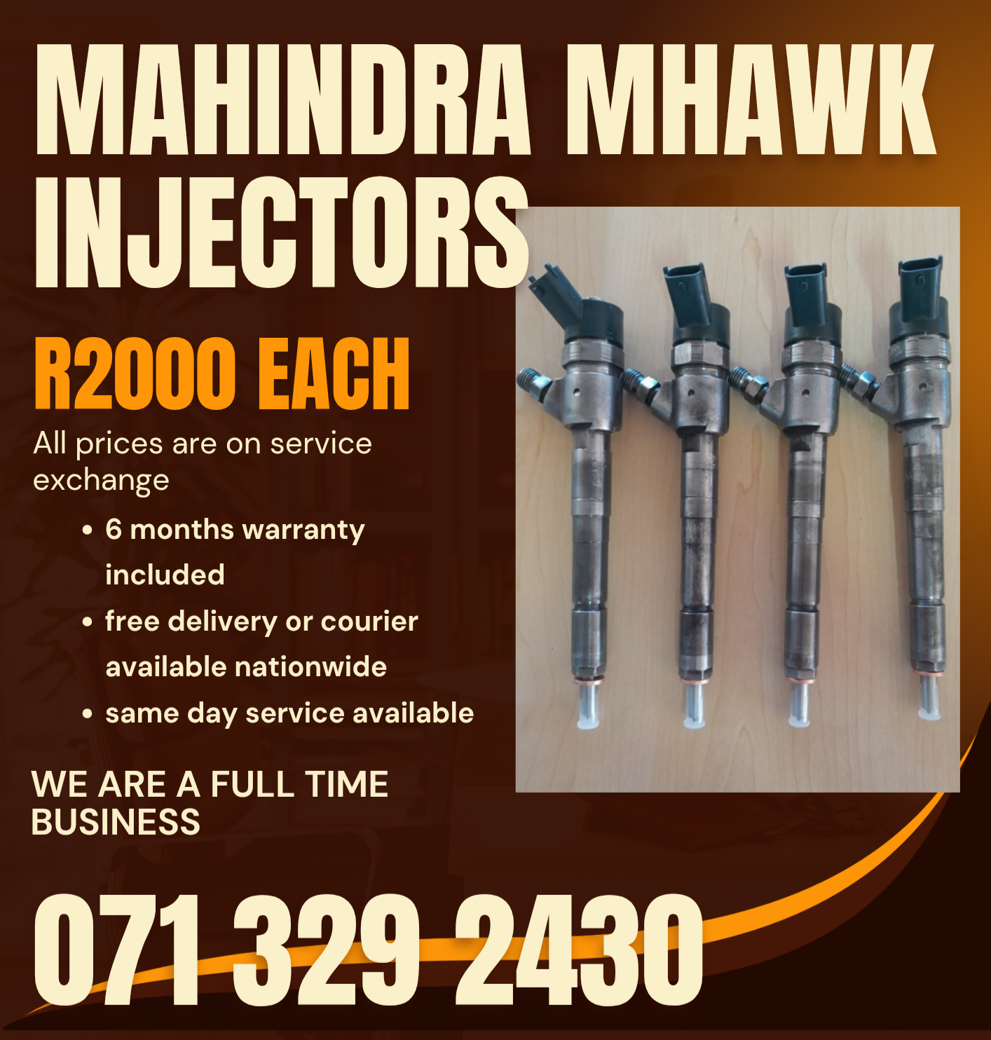 MAHINDRA MHAWK 2.2 INJECTORS FOR SALE WITH WARRANTY - Private Seller MAHINDRA MHAWK 2.2 INJECTORS FOR SALE WITH WARRANTY - Private Seller