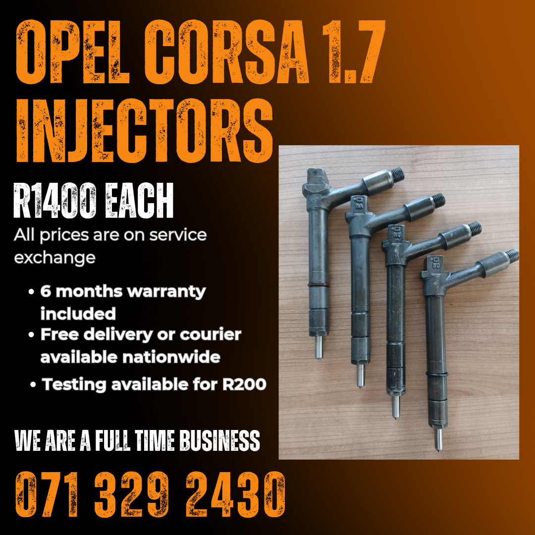OPEL CORSA 1.7 INJECTORS FOR SALE WITH WARRANTY ON - Private Seller OPEL CORSA 1.7 INJECTORS FOR SALE WITH WARRANTY ON - Private Seller