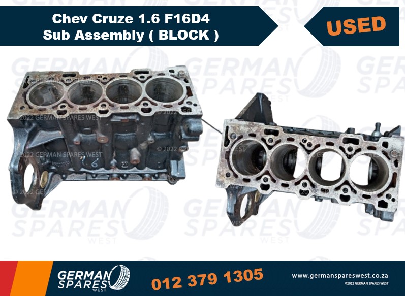 Chev Cruze 1.6 ( F16D4 ) USED Sub Assembly ( Block ) for sale - Private Seller Chev Cruze 1.6 ( F16D4 ) USED Sub Assembly ( Block ) for sale - Private Seller