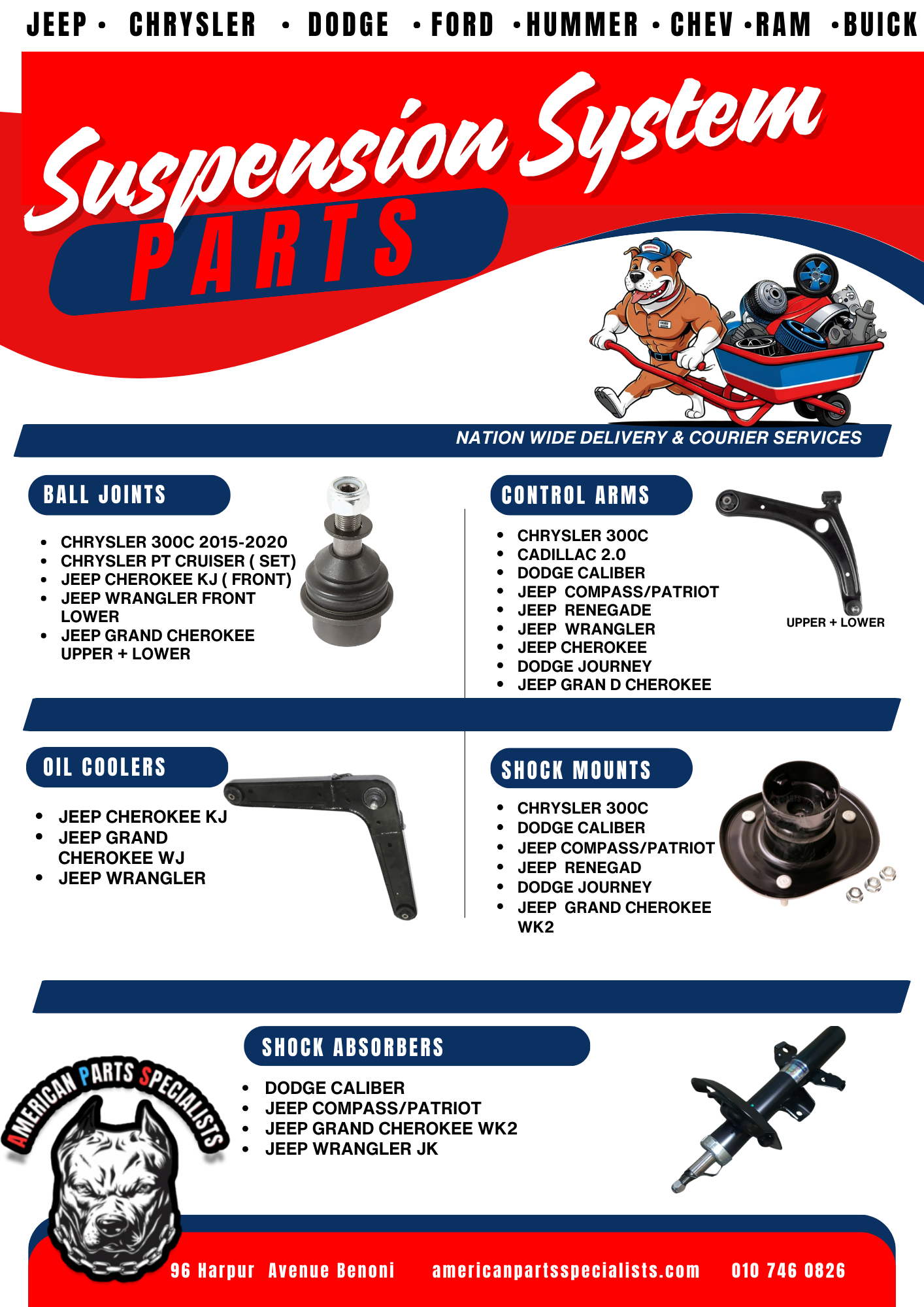 Dodge Suspension System Parts For Sale In Benoni - Private Seller Dodge Suspension System Parts For Sale In Benoni - Private Seller