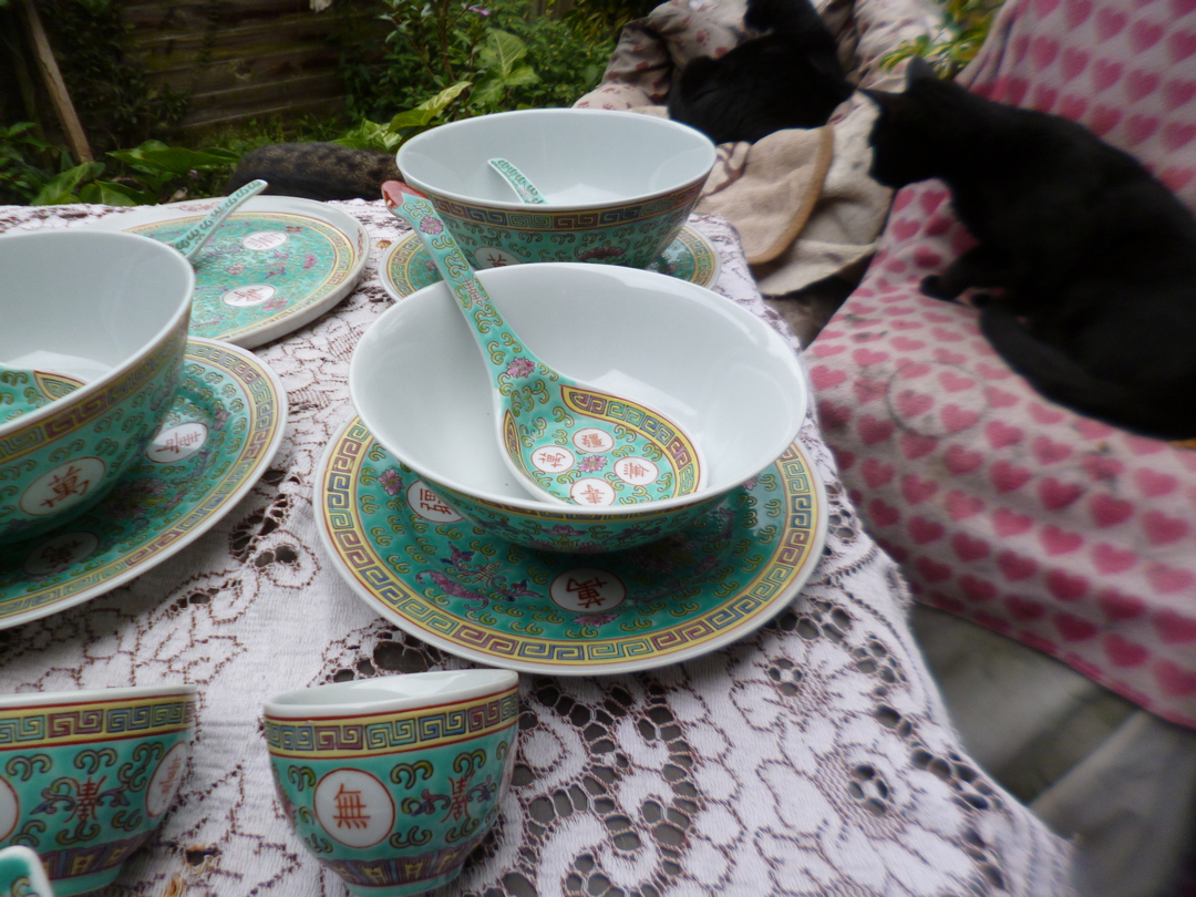 48 Piece Vintage Chinese Tea Set