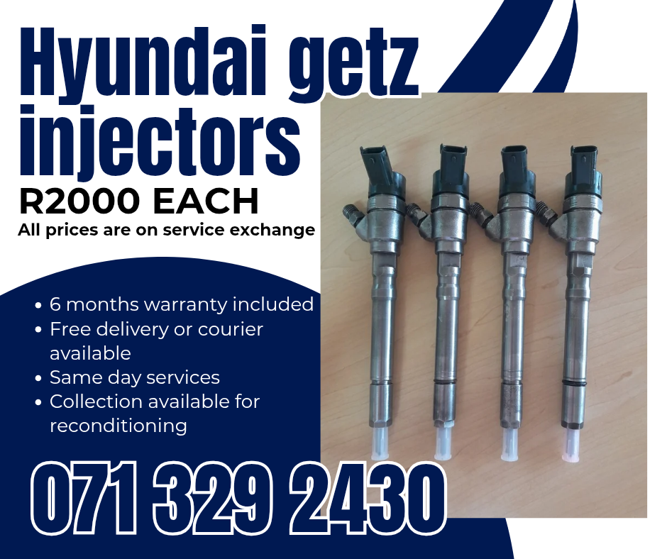 HYUNDAI GETZ DIESEL INJECTORS FOR SALE WITH WARRANTY - Private Seller HYUNDAI GETZ DIESEL INJECTORS FOR SALE WITH WARRANTY - Private Seller