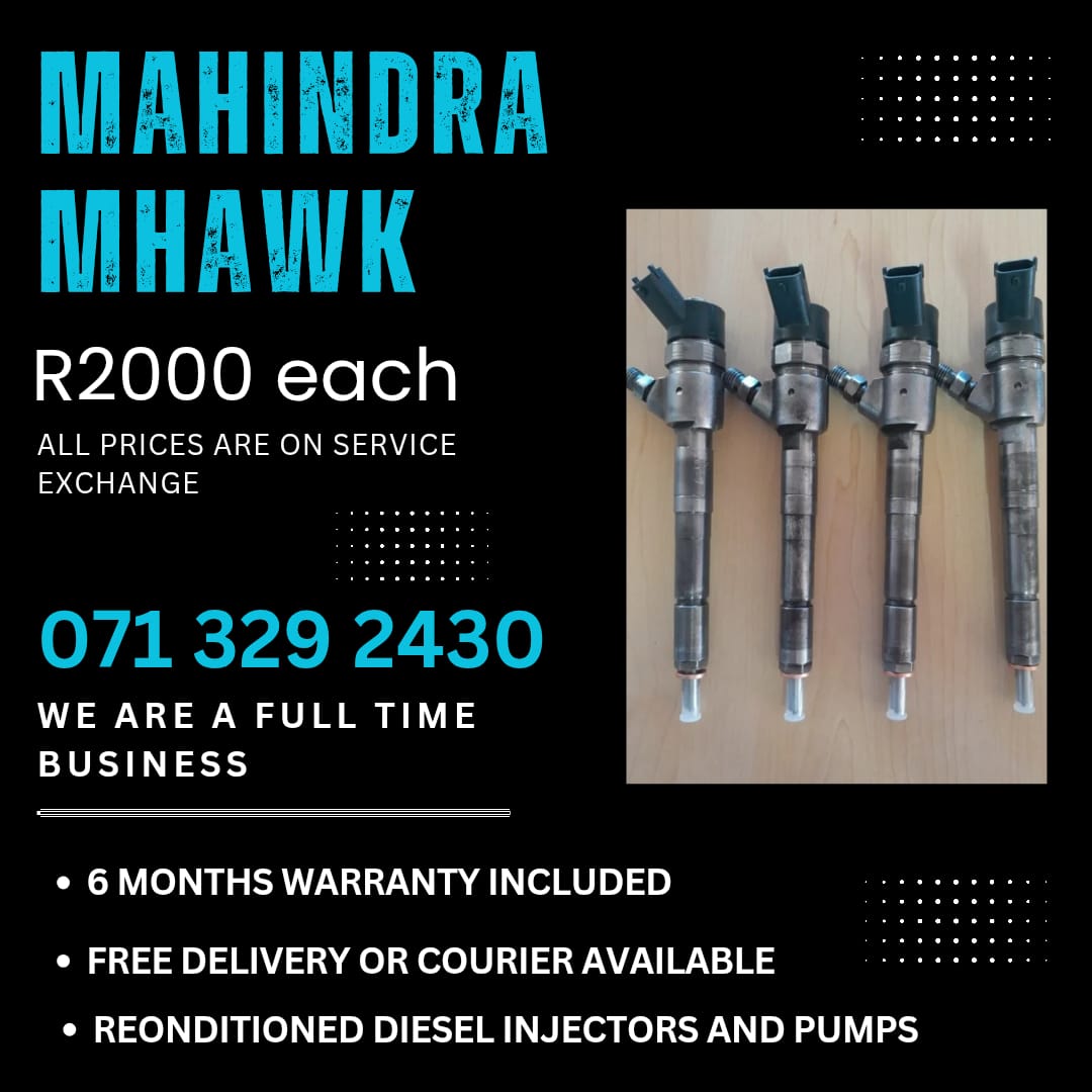 MAHINDRA MHAWK 2.2 INJECTORS FOR SALE WITH WARRANTY INCLUDED - Private Seller MAHINDRA MHAWK 2.2 INJECTORS FOR SALE WITH WARRANTY INCLUDED - Private Seller