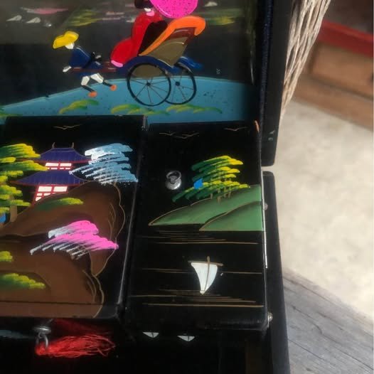 Vintage Japanese Jewelry Box – Abalone Inlaid, may need a little TLC, but magic unmistakable...