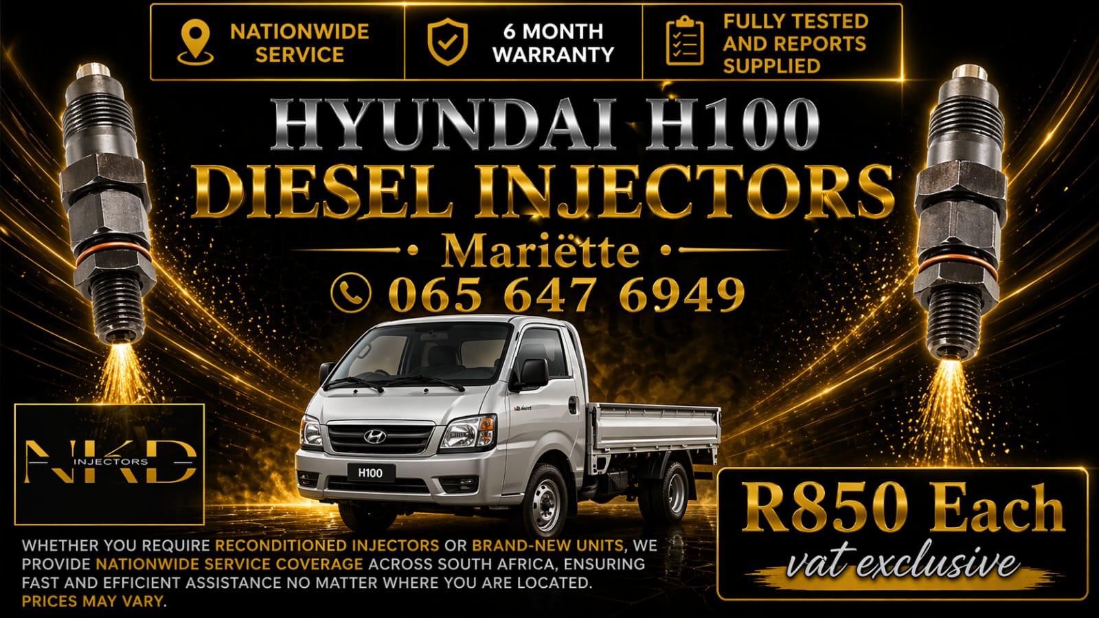 HYUNDAI H100 MECHANICAL DIESEL INJECTORS - Private Seller HYUNDAI H100 MECHANICAL DIESEL INJECTORS - Private Seller