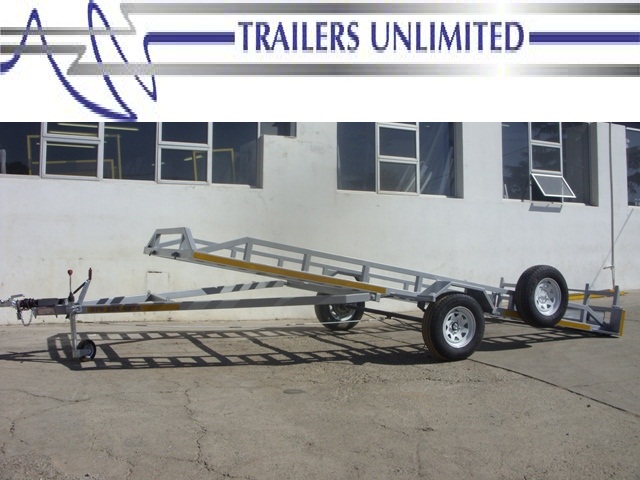 TRAILERS UNLIMITED 2000KG BRAKED AXLE CAR TRAILER.