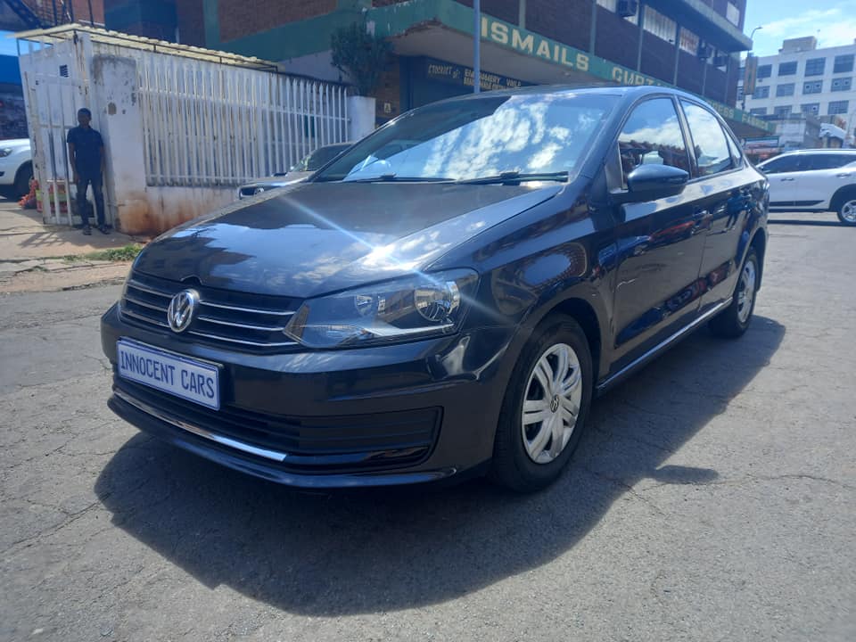2018 VW POLO 6 SEDAN 1.4 PETROL, MANUAL TRANSMISSION, BLACK COLOUR, MILEAGE 96000KM