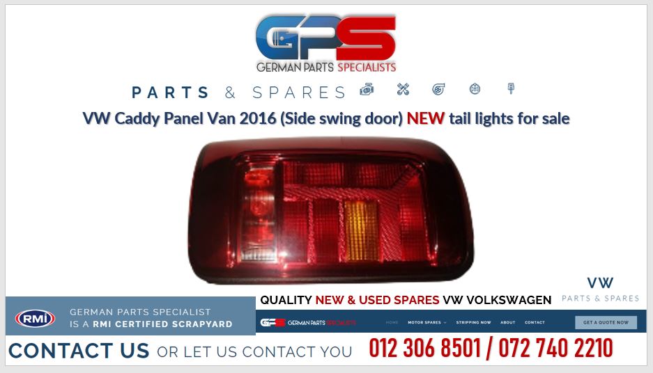 VW Caddy Panel Van 2016 (side swing door) NEW tail lights for sale - Private Seller VW Caddy Panel Van 2016 (side swing door) NEW tail lights for sale - Private Seller