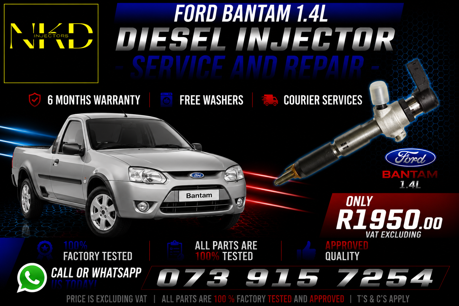 Recondition_Ford_Bantam_1.4L_Injectors - Private Seller Recondition_Ford_Bantam_1.4L_Injectors - Private Seller