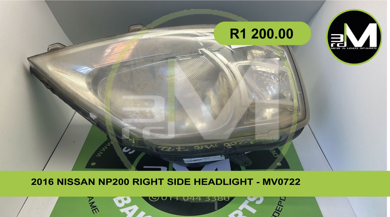 2016 NISSAN NP200 SIDE HEADLIGHT - MV0722 - Private Seller 2016 NISSAN NP200 SIDE HEADLIGHT - MV0722 - Private Seller